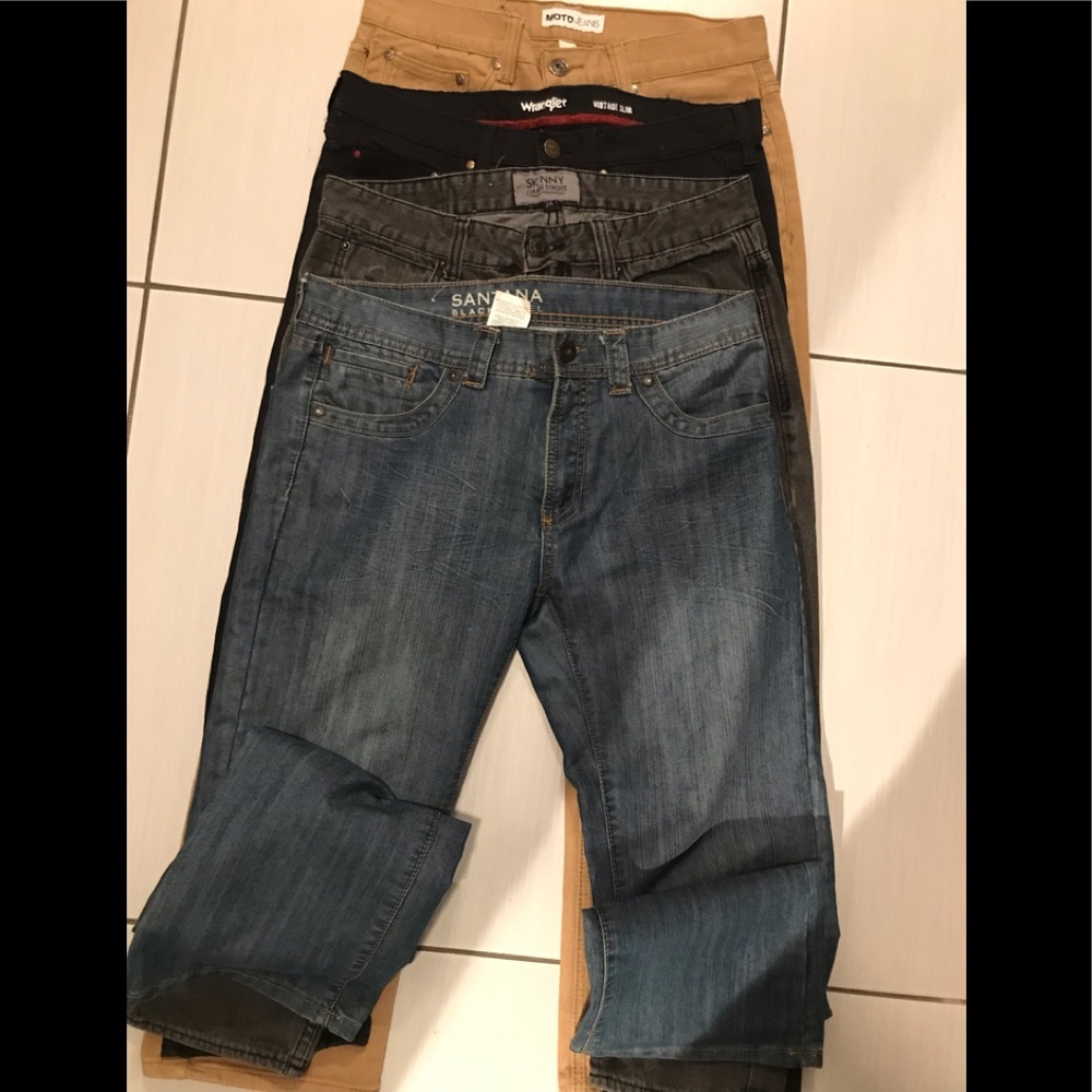 Black Label Santana, Urban Heritage, Wrangler & Moto jeans lot of 4 for $35